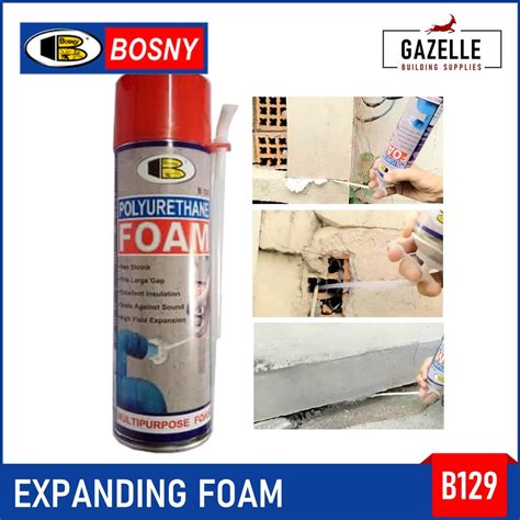 Bosny Expanding Foam Polyurethane Foam Spray Gap Filler Gap Sealer B129 ...