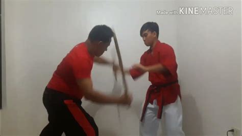 kumbate single baston sparing drills - YouTube