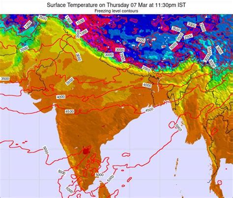 India Surface Temperature on Monday 29 Mar at 11:30pm IST