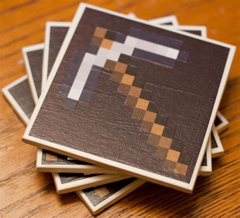 Minecraft Tools Coaster Set | Gadgetsin