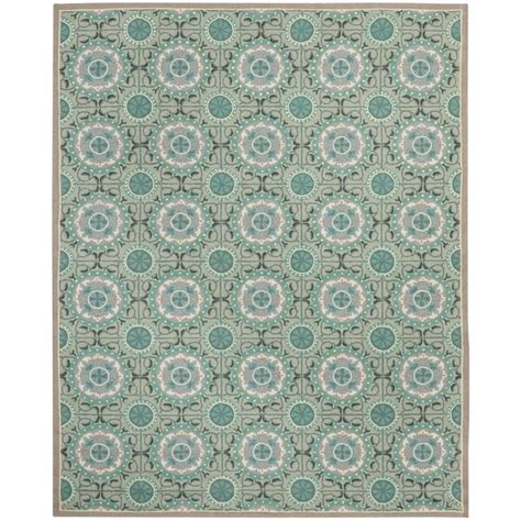 Safavieh Four Seasons Stain Resistant Hand-hooked Mint Green Rug (8' x ...