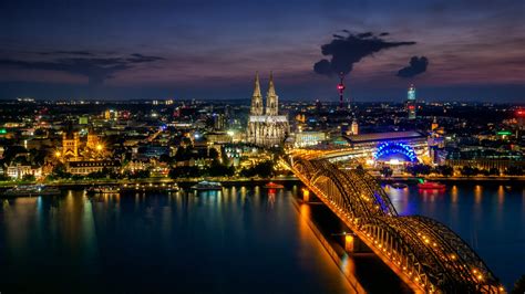 Bridge On The Rhine River Cologne Germany Europe 4k Ultra Hd Wallpaper ...