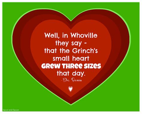 The Grinch {Printable} - Well, in Whoville they say - that the Grinch's small heart grew three ...