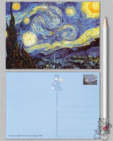 Set of 3 Vincent van Gogh postcards Postcrossing postal cards | Etsy