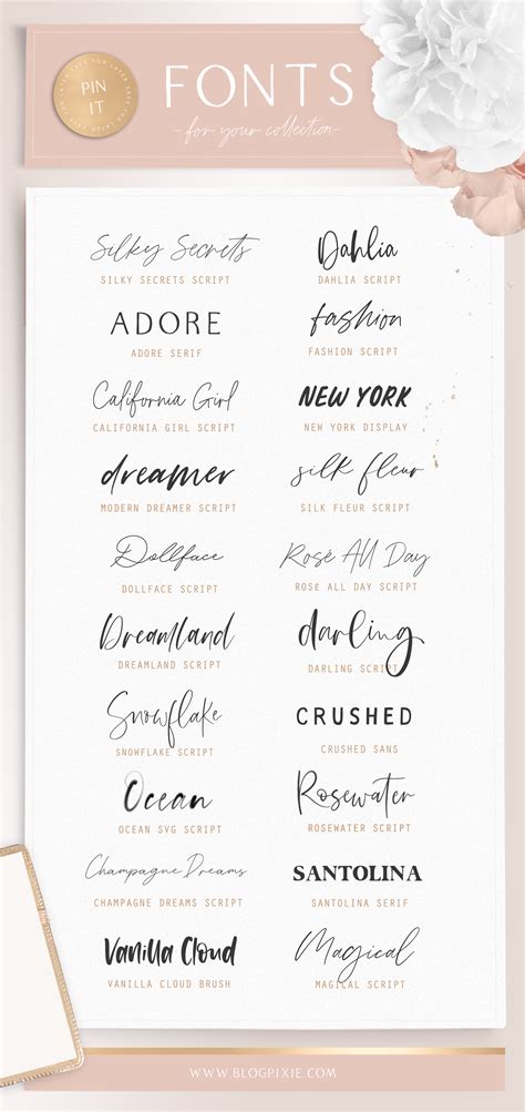 Modern Dreamer Collection - Blog Pixie Font Bundle | Aesthetic fonts, Handwritten fonts, Font ...