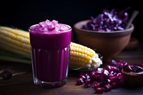 Premium AI Image | Peruvian Purple Corn Beverage