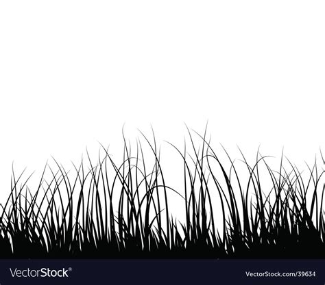 Grass silhouette Royalty Free Vector Image - VectorStock