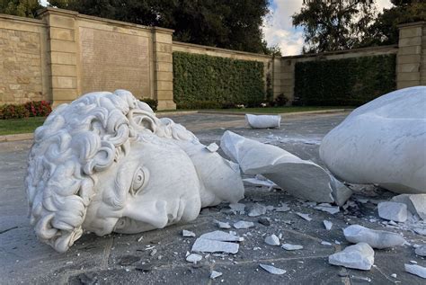 Replica of Michelangelo's 'David' topples over at Forest Lawn Glendale