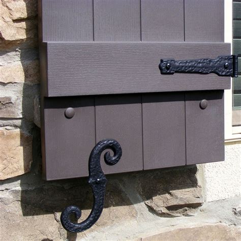 Decorative Vinyl Hinges, 4 Hinges, 2 S-Hooks, 002 - Black | Shutters exterior, Vinyl siding ...