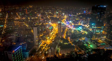 Ho Chi Minh City from above at night - Find Away Photography