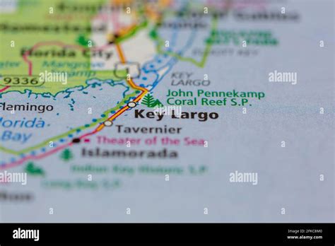 Key Largo Florida USA Shown on a geography map or road map Stock Photo ...