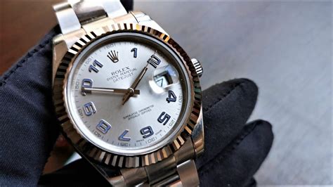Rolex Datejust II 41mm Roger Federer's Steel and White Gold 116334-0001 - YouTube