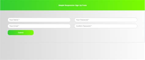 Develop Simple Responsive Sign Up Form.How?