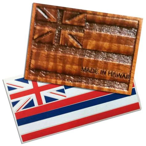 Hawaiian Flag Decal with Koa Hawaii Flag Hat Pin – Hawaii Bookmark