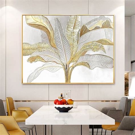 Gold Leaf Paintinggold Wall Artart Painting Wall Abstract - Etsy Hong ...