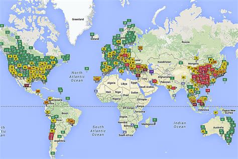 Interactive Map Lets You See the Air Quality for 1,000 Places Around the Globe