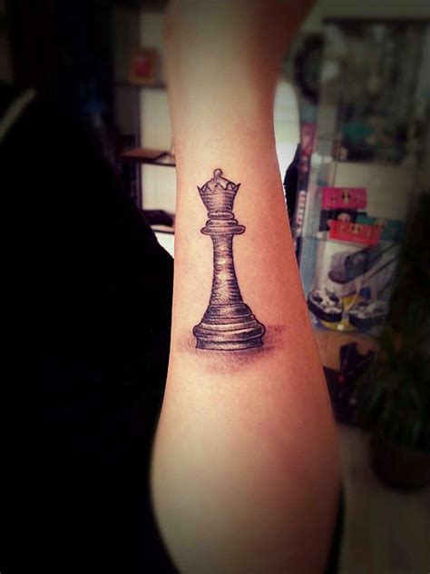 Queen chess piece tattoo: A unique and special way to express love for ...