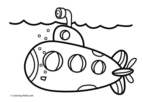 Submarine (Transportation) – Free Printable Coloring Pages