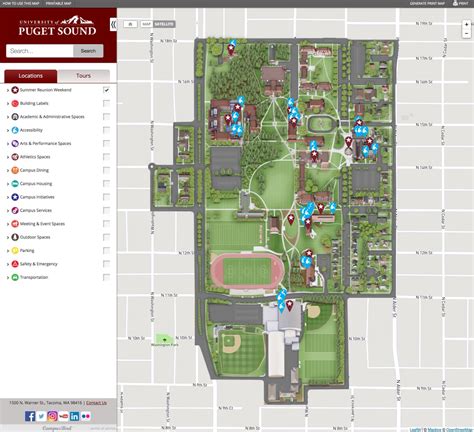 Puget Sound Campus Map