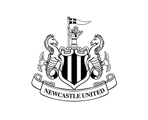 Newcastle United Club Logo Black And White Symbol Premier League ...