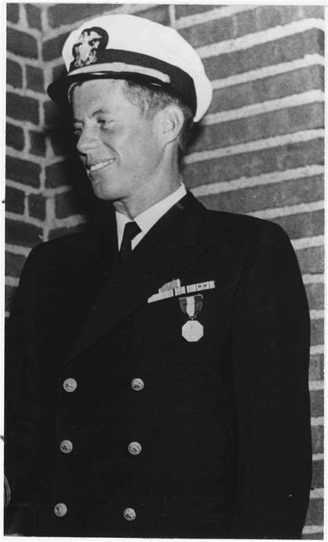 File:Photograph of Lieutenant John Fitzgerald Kennedy in Navy uniform ...