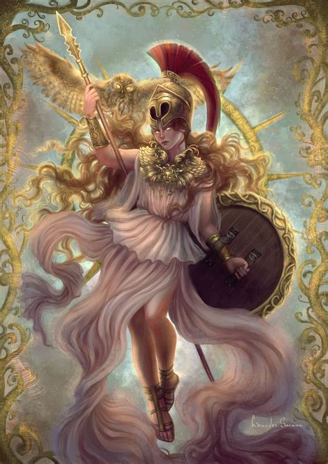 Athena Art Print by Lourdes Saraiva | Greek goddess art, Athena goddess ...