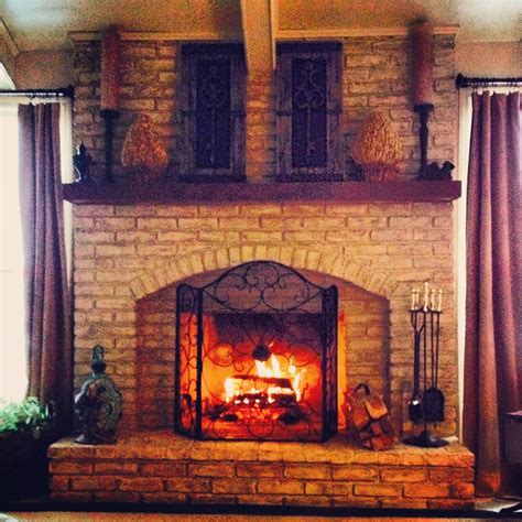 Love my fireplace! Antique your brick! | Historic home, Fireplace remodel, Fireplace