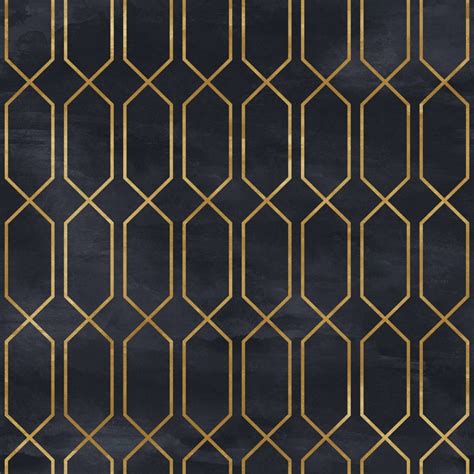 Black Gold Geometric Art Deco Wallpaper Printmyspace - Etsy | Arte de art deco, Decoración de ...