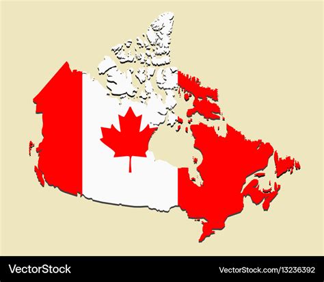 Canada map flag Royalty Free Vector Image - VectorStock