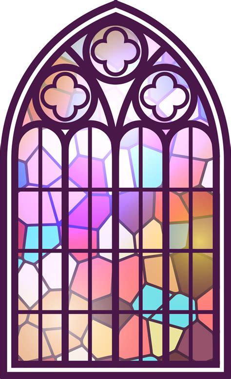 Gothic window. Vintage stained glass church frame. Element of ...