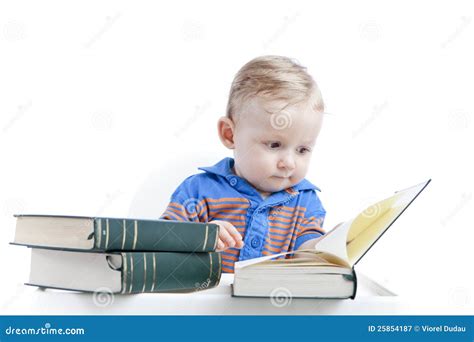 Baby Reading Books - Education Concept Stock Image - Image of curious ...