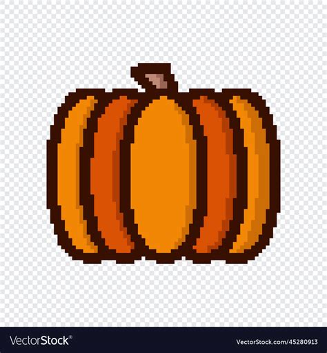 Pixel art icon pixel art pumpkin icon cute pixel Vector Image