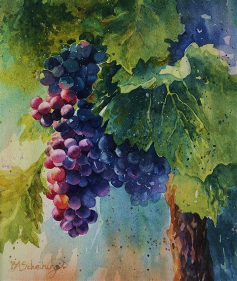 Grapes Painting - Viewing Gallery | Grape painting, Fruit painting ...