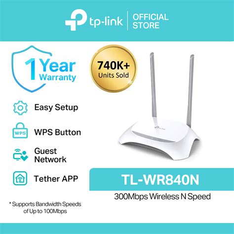 TP-Link TL-WR840N 300Mbps Wireless N Speed Router | 2.4 GHz N300 WiFi Router | WISP/Router ...