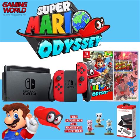 [Brand New] Nintendo Switch Super Mario Odyssey Bundle (12 months ...