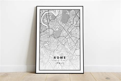 Rome Printable Map Poster - Etsy