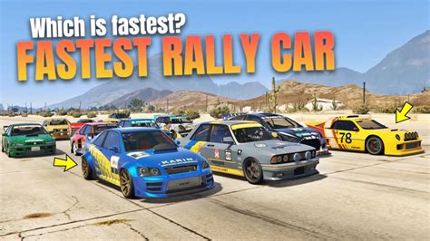 GTA 5 ONLINE - WHICH IS FASTEST RALLY CAR? | DRAG RACE - Mindovermetal ...