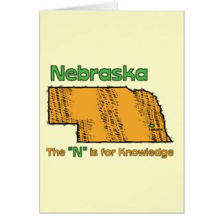 Nebraska NB US Motto ~ The "N" is for Knowledge Greeting Cards