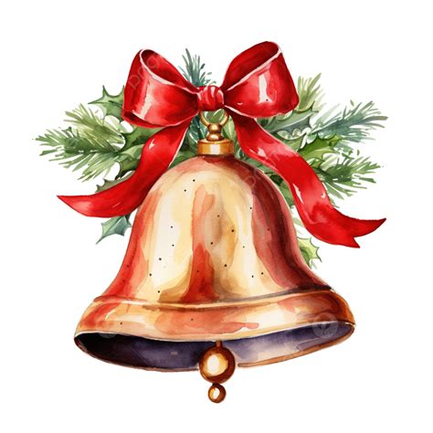 Christmas Bell Christmas Ornament Watercolor Illustration Digital Paint Watercolor Illustration ...
