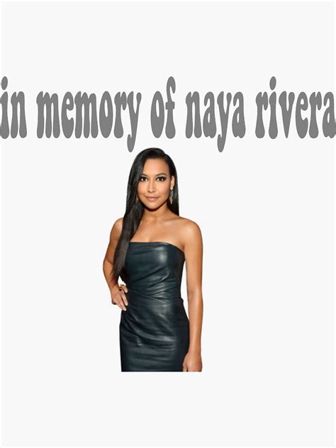 "Naya Rivera Tribute" Sticker by vscogorl69 | Redbubble