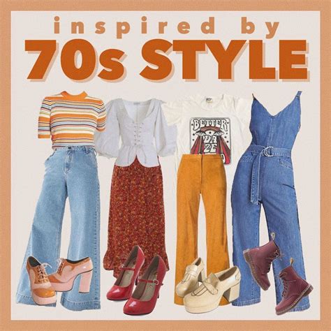 i’s Instagram post: “a 70s lookbook based on different styles of the time! ⭐️🧡📀 - #aesthetic # ...