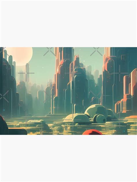 "Sci fi city concept art" Poster for Sale by MichelangeloAI | Redbubble