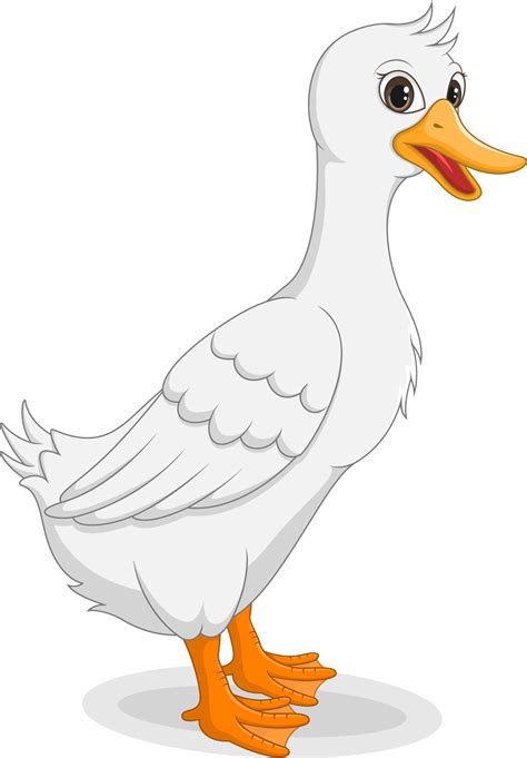 Cartoon funny goose isolated on white background 4991903 Vector Art at ...