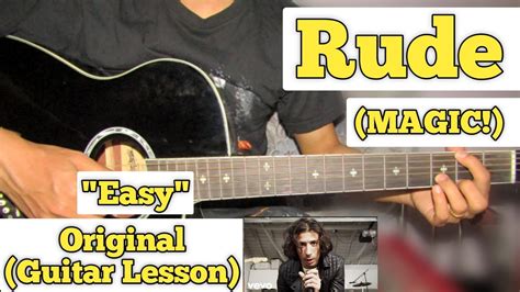 Rude - MAGIC! | Guitar Lesson | Easy Chords | (Acoustic) - YouTube