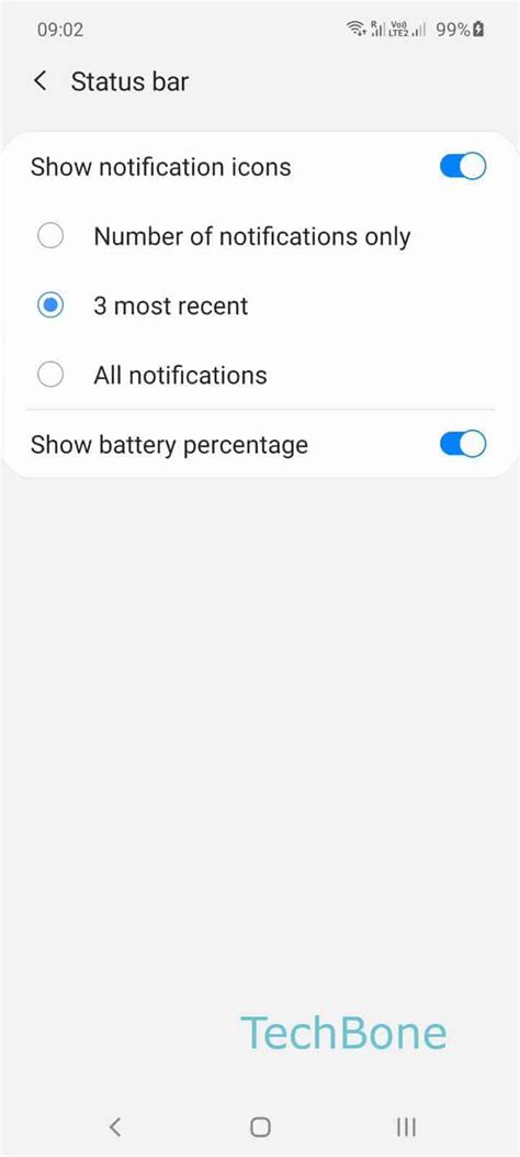 How to Show Battery Percentage - Samsung Manual | TechBone