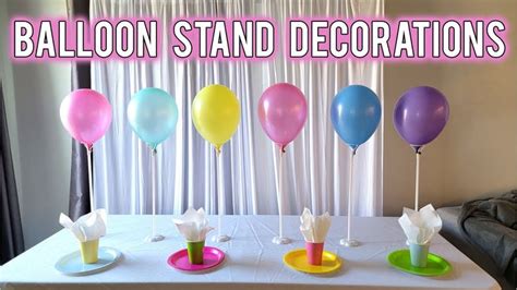 BALLOON STAND Decoration AT HOME // BALLOON STAND DECORATION IDEAS ...