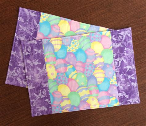 Spring Easter Eggs Handmade Quilted Placemats ~ #etsy #easter #quiltedplacemats #marinerstar in ...