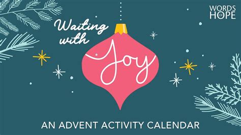 Waiting With Joy: An Advent Activity Calendar