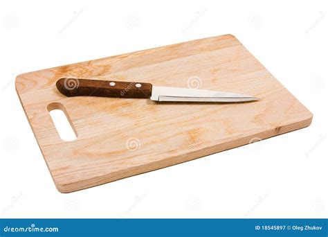 Kitchen Knife On A Cutting Board Stock Image - Image: 18545897