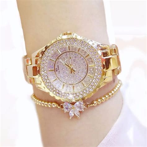 Aliexpress.com : Buy 2018 Rose Gold Watch Luxury Women Dress Rhinestone ...